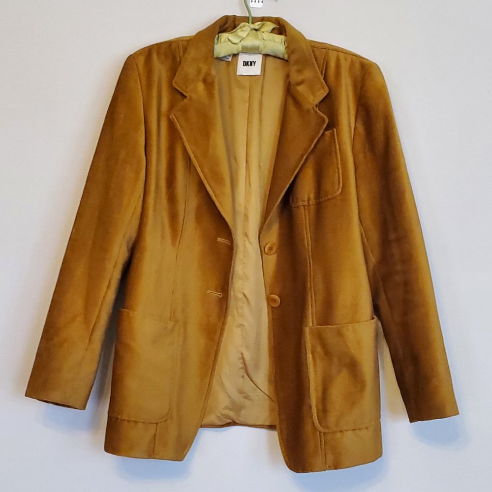 Gold DKNY Corduroy Jacket Size 14